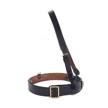 British Sam Browne Leather Belt - Black Thumbnail