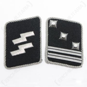 WW2 German Waffen-SS Hauptsturmfuhrer Collar Tabs