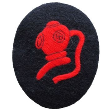Kriegsmarine Diver Specialist Trade Badge - blue backing