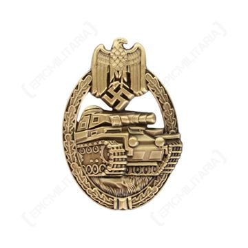 WW2 German Army Panzer Assault Badge Stamped - Bronze
