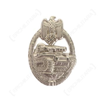 WW2 German Army Panzer Assault Badge Stamped - Silver
