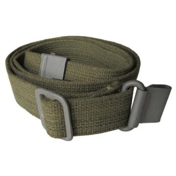 Front view of rolled up olive green canvas M1 Garand Webbing Sling