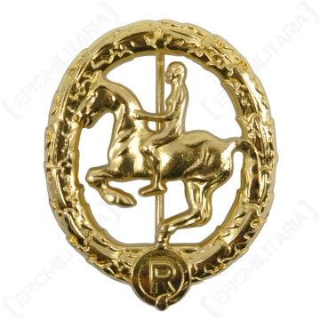 WW2 German Horsemans Badge Gold