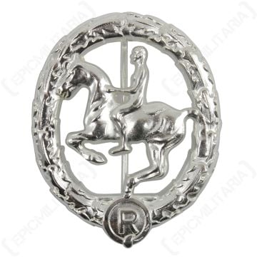 WW2 German Horsemans Badge Silver