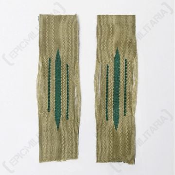 Generic Dark Green EM Bevo Litzen Collar Tabs