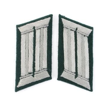 German Army Officer Collar Tabs - Grey Thumbnail