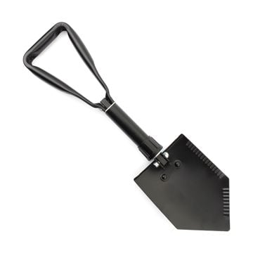 German Army Style Black Folding Shovel and Cover - Large