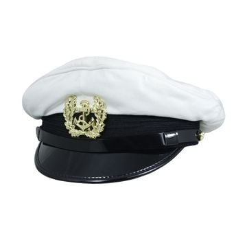 German Bundesmarine Visor Cap - White thumb