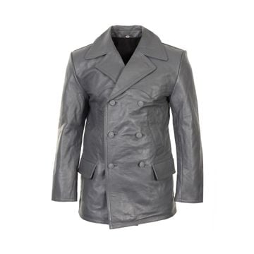 German Grey Leather U-Boat Jacket 
