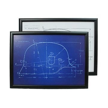German Helmet Framed Patent Print Thumbnail
