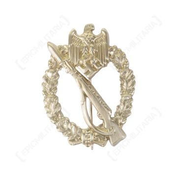 WW2 German Nickel Infantry Assault Badge - Stamped