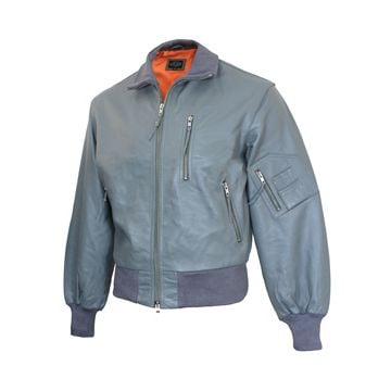 German Pilots Grey Leather Flight Jacket Thumbnail