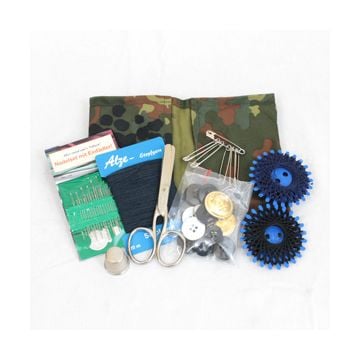 German Navy Sewing Kit with Flecktarn Camo Case - Thumbnail