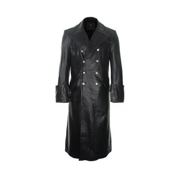 German Officer Leather Great Coat Thumbnail