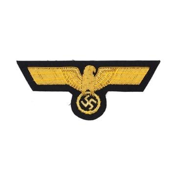 WW2 German Panzer General Tunic Chest Eagle - Black Backing