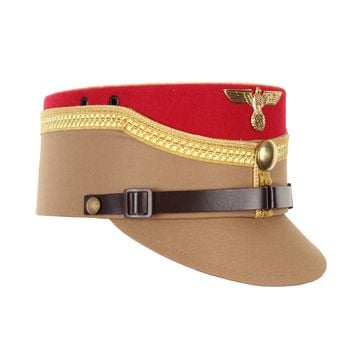German SA Kepi - Red - Gold Piping