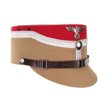 German SA Kepi - Red - Silver Piping