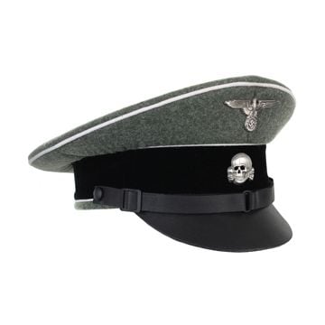 WW2 German Waffen SS EM/NCO Visor Cap - Thumb