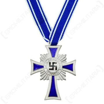 Dated Issue Mothers Cross Silver with Ribbon