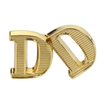WW2 German D "Deutschland" Metal Shoulder Cypher Pair - Gold