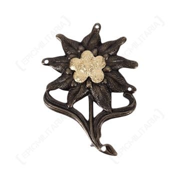 WW2 German Army Gebirgsjager Edelweiss Metal Cap Badge