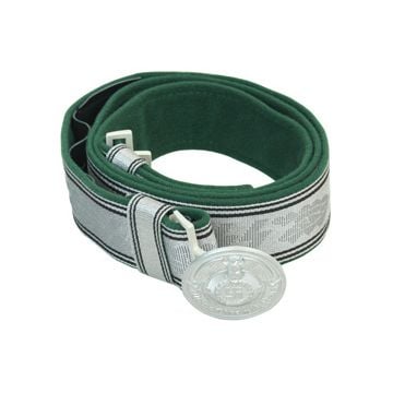 Green SS Brocade Belt and Buckle - Thumbnail