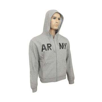Grey US Army Gym Hoodie - Thumbnail