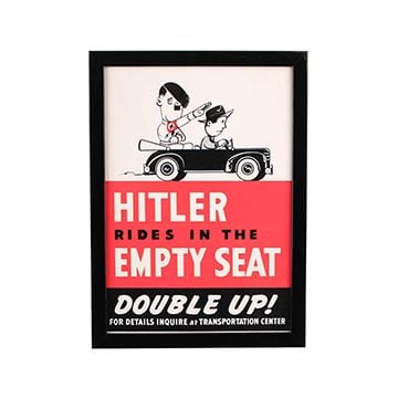 WW2 American Hitler Rides in the Empty Seat Framed Print
