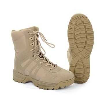 Khaki Combat Boots Thumbnail