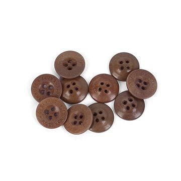 Khaki Vintage Buttons - Steinnuss Hosenknopf - 1.4 cm Thumbnail