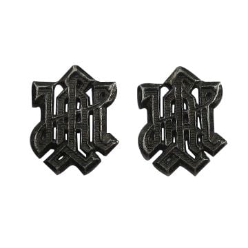 Metal LAH Shoulder Board Cypher Pair - Antique Finish Silver