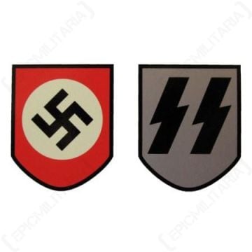 This view shows the Late SS Helmet Decals.