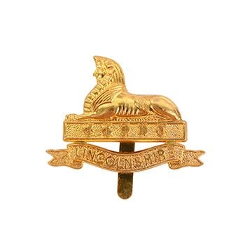 British Lincolnshire Regiment Brass Cap Badge 