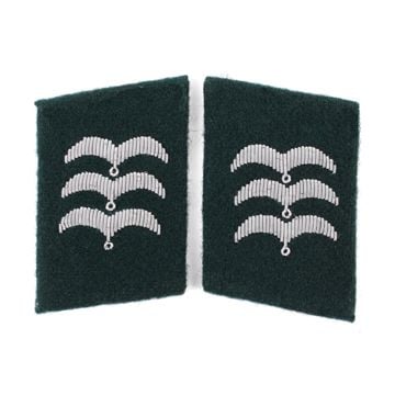 Luftwaffe Field Division Feldwebel Collar Tabs - Green