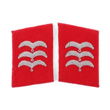 Luftwaffe Flak Division Feldwebel Collar Tabs - Red