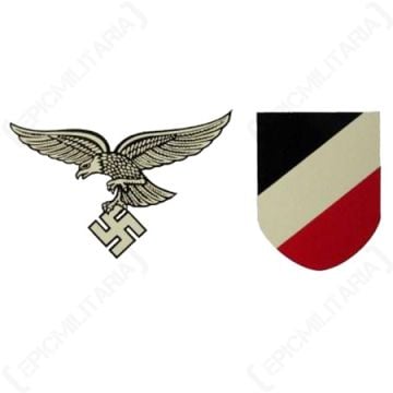 This view shows the Early Luftwaffe Helmet Decal