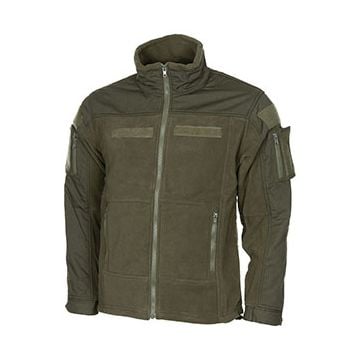MFH Combat Style Fleece Jacket - Olive Green