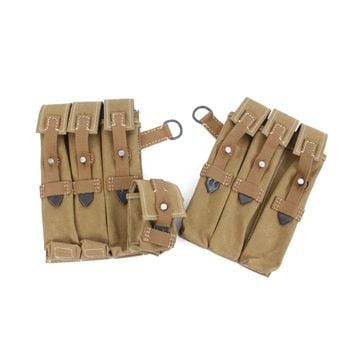 MP40 Tan Canvas Ammo Pouches (webbing straps) Thumbnail