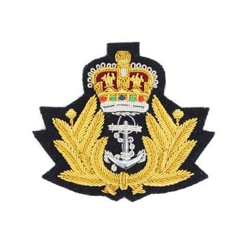 Navy Peak Cap Badge - Queens Crown Thumbnail