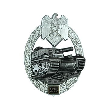 WW2 German Numbered Panzer Assault Badge - 25 Thumbnail