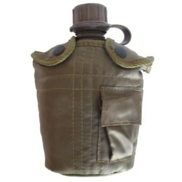 Olive Green Water Bottle With Cover