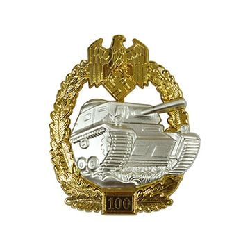 WW2 German Numbered Panzer Assault Badge - 100 Thumbnail