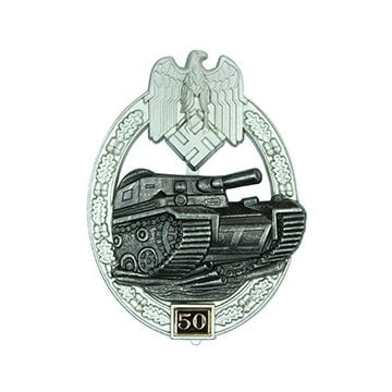 WW2 German Numbered Panzer Assault Badge - 50 Thumbnail