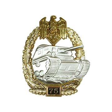 WW2 German Numbered Panzer Assault Badge - 75 Thumbnail