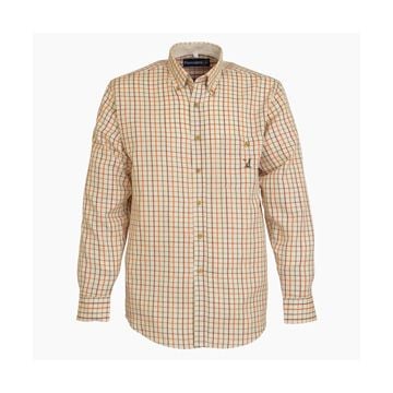 Percussion Checked Shirt - Maroon and Orange - Thumbnail