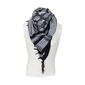 Pineapple Grenade Shemagh Headscarf - White and Black