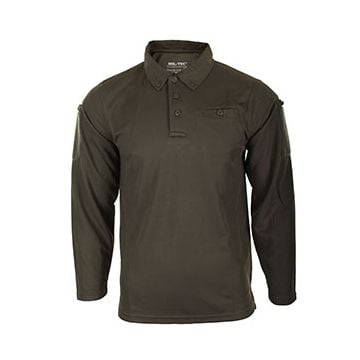 Quickdry Long-Sleeve Polo Shirt - Olive Drab