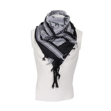 Rifles Shemagh Headscarf - White and Black