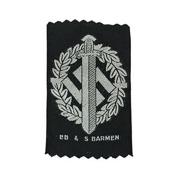 WW2 German SA Sports Bevo Silver Badge Thumbnail