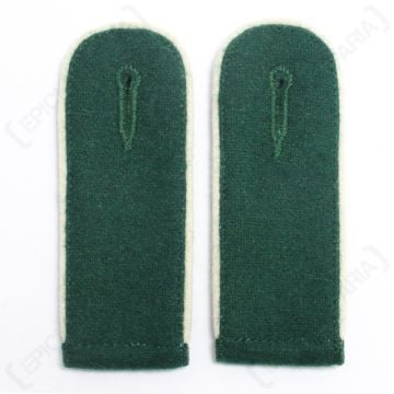 Infantry EM Shoulder Boards Bottle Green (White Piped)
